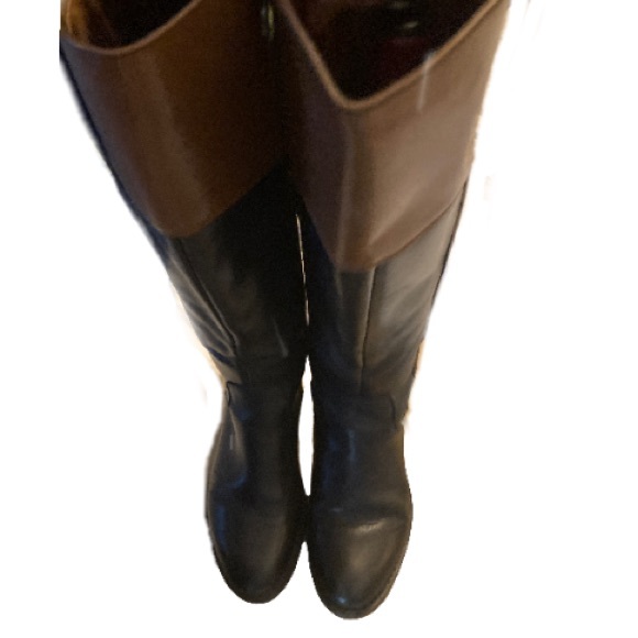 Franco Sarto Women’a Black with Brown detailing, Tall Riding Boots 7 - Picture 6 of 14